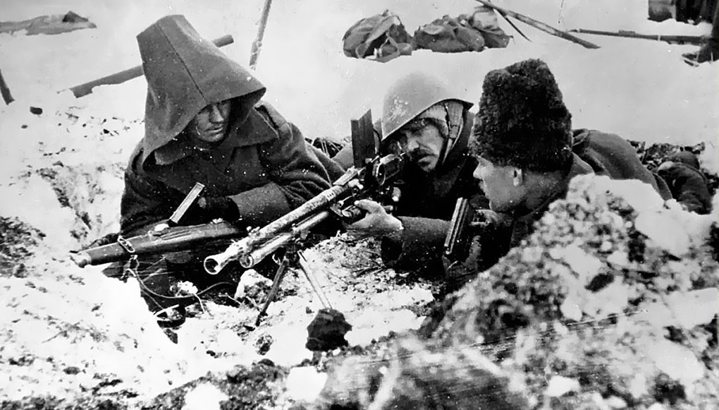 Румынские солдаты под Сталинградом.
