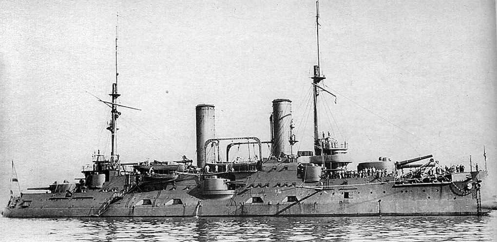 Броненосец «Цесаревич» самый сильный корабль Тихоокеанской эскадры.