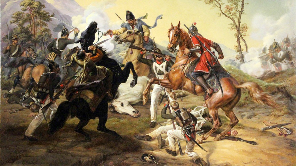 Эпизод битвы русско-турецкой войны 30 мая 1829 года при Кулевче.
