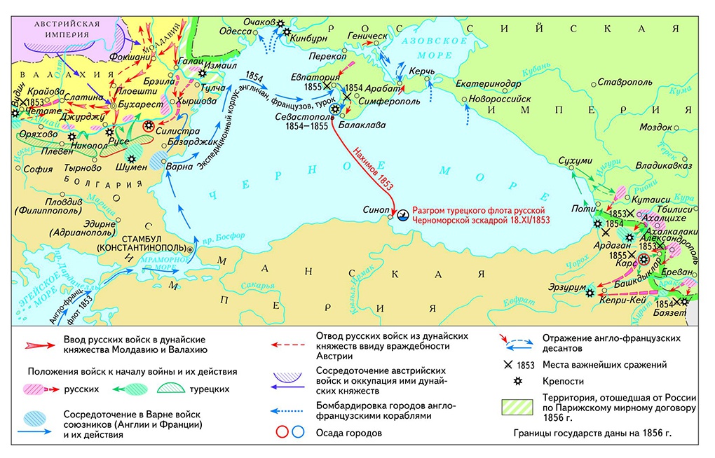 Боевые действия на Черноморском ТВД в ходе Крымской войны.
