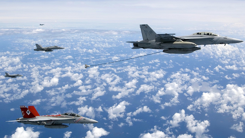 Сегодня большая часть дозаправок палубных самолетов выполняется самолетами F-A-18E и F-A-18F.