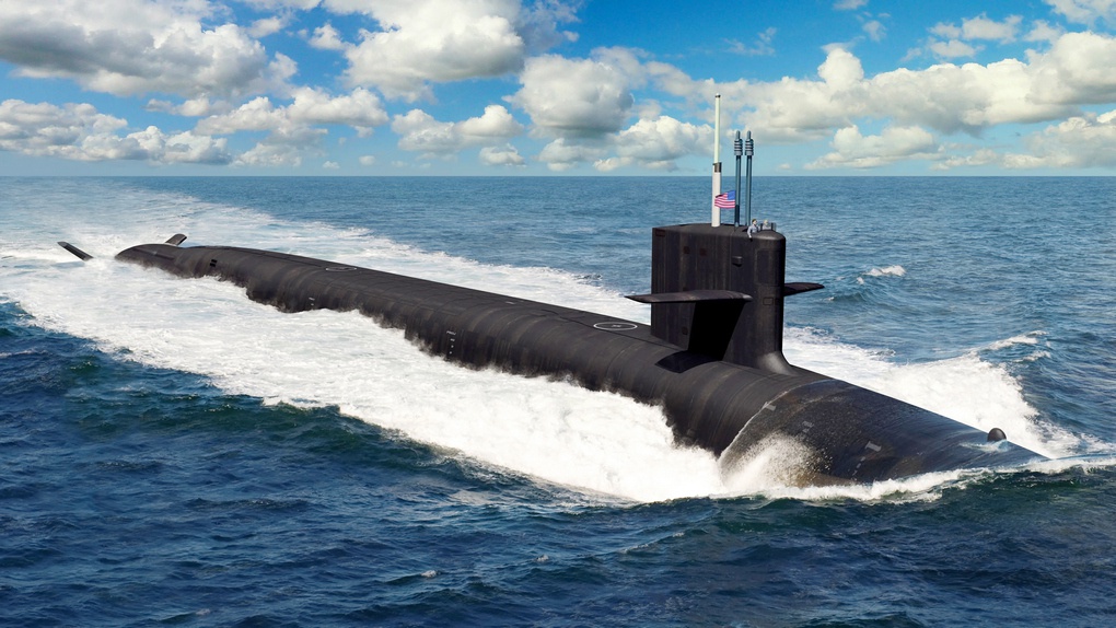 Художественная визуализация подводной лодки класса «Колумбия».