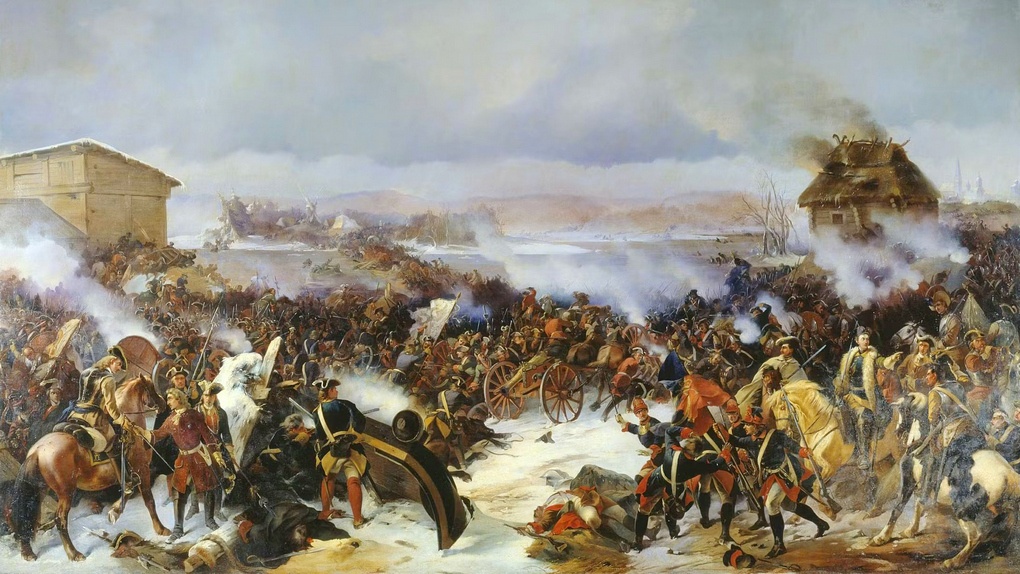 Битва при Нарве (картина Александра Коцебу).