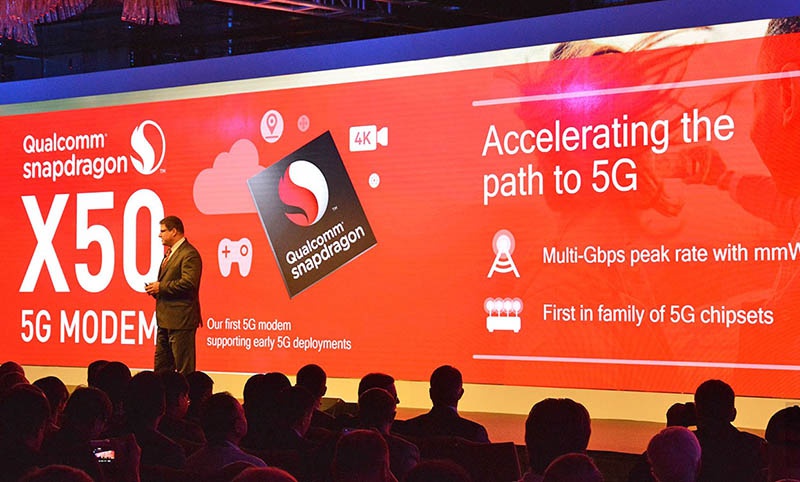 Презентация 5G модема Qualcomm Snapdragon X50.