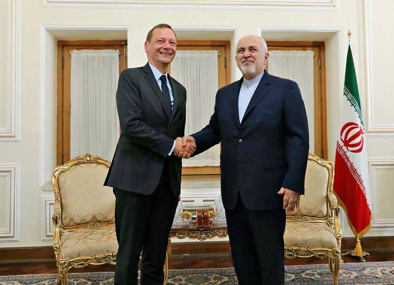 Замглавы МИД Франции Эммануэль Бонн встретился с министром иностранных дел Ирана Джавадом Зарифом.