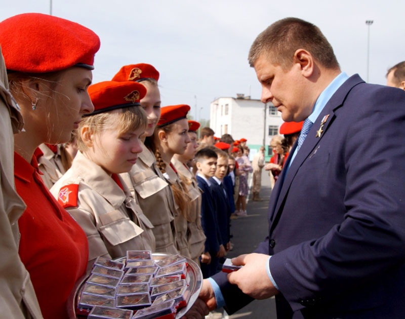 Начальник штаба брянской Юнармии А.Постоялко.