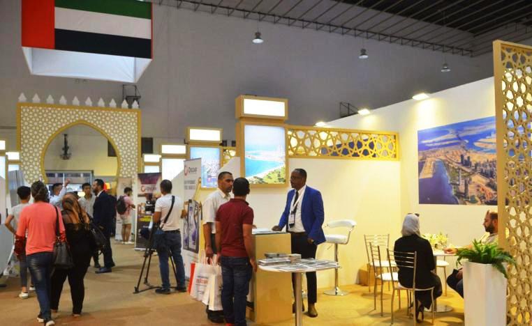Стенды компаний из ОАЭ на международной ярмарке в Дамаске в 2019 году.