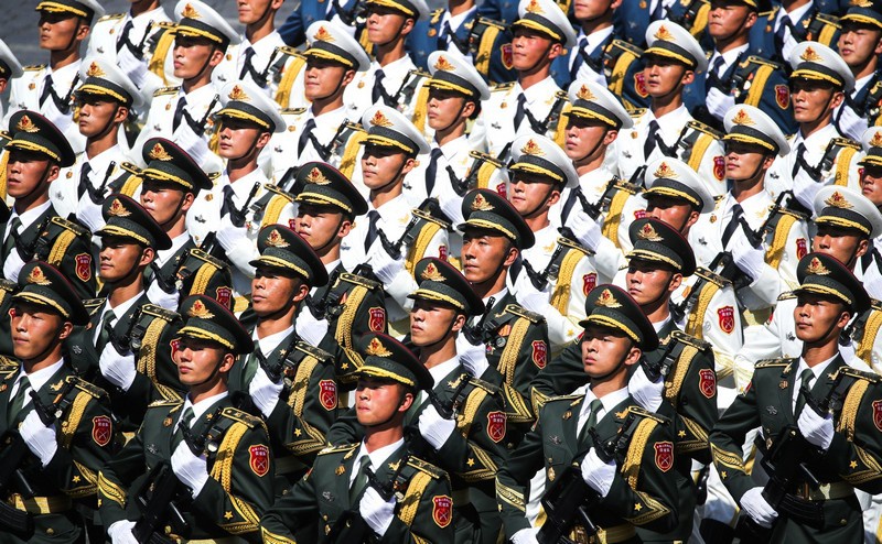 Почётный караул Народно-освободительной армии Китая.