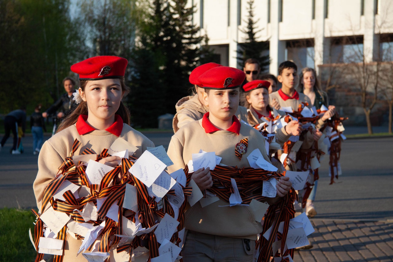 Акция «Лента памяти» Бессмертного полка.