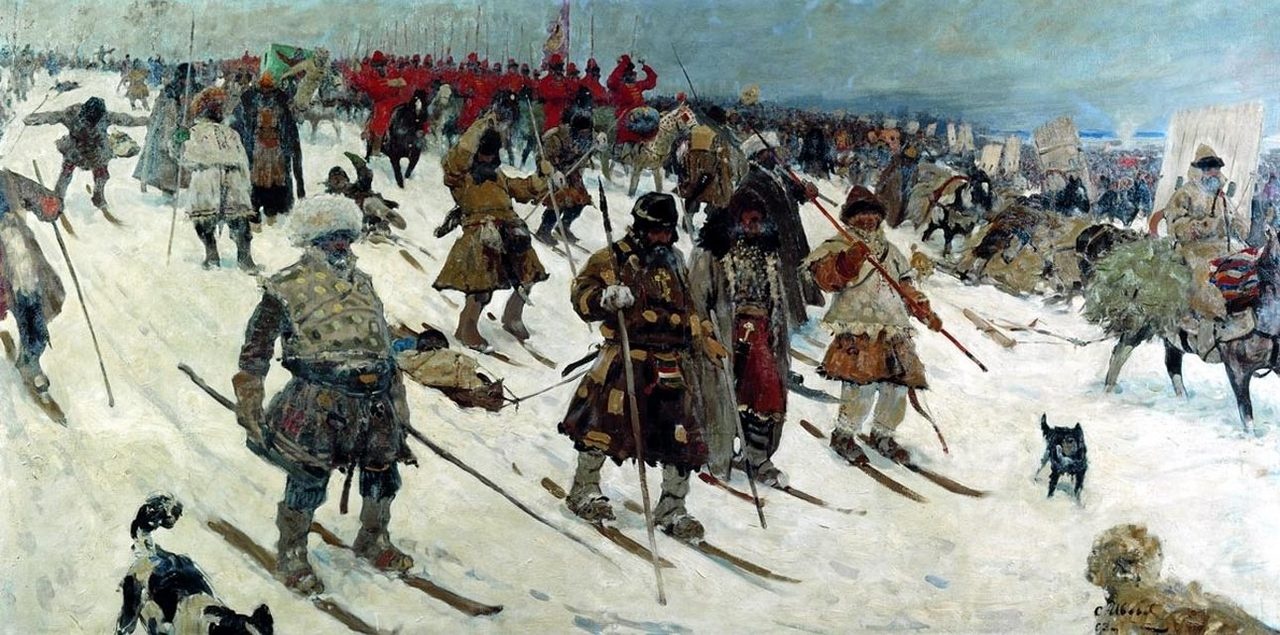 Художник Сергей Иванов «Поход Войска Московской Руси, XVI век». 1903 г. 