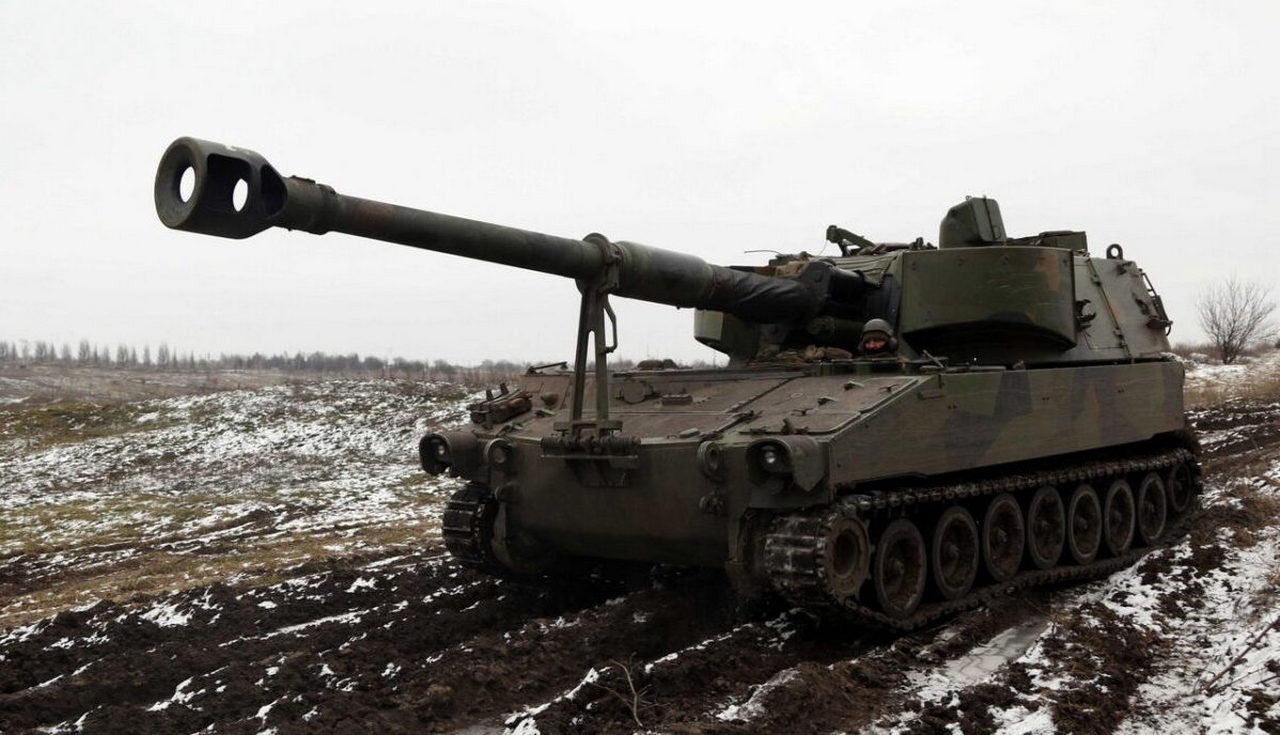 Самоходные гаубицы M109 на вооружении 72-й механизированной бригада ВСУ, январь 2023 г.