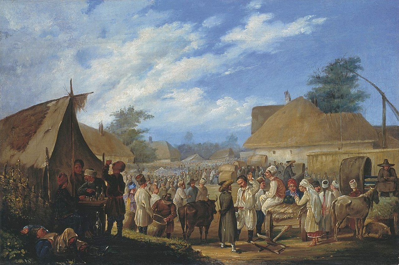 Ярмарка на Украине (картина В.И. Штернберга).