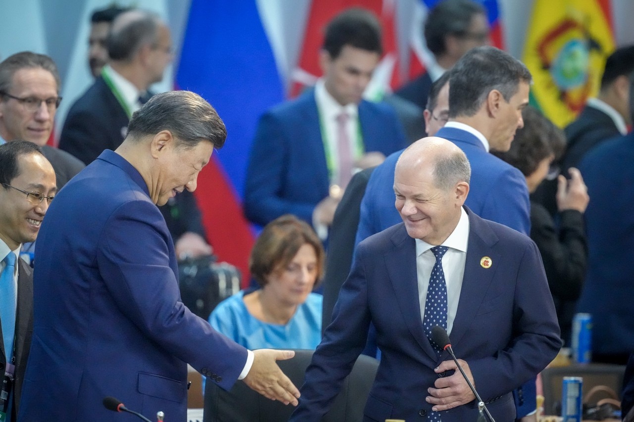 Олаф Шольц на саммите G20.