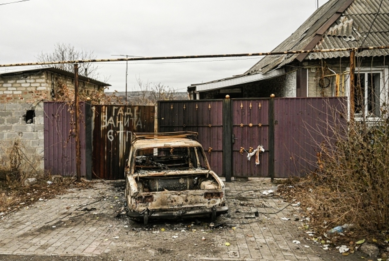 В освобождённом городе Селидово в ДНР, ноябрь 2024 г.