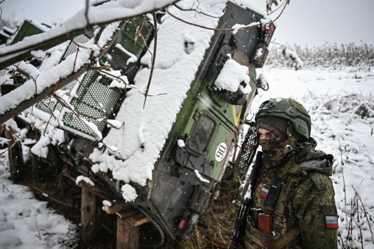 Боевая машина ВСУ, подбитая в Курской области.