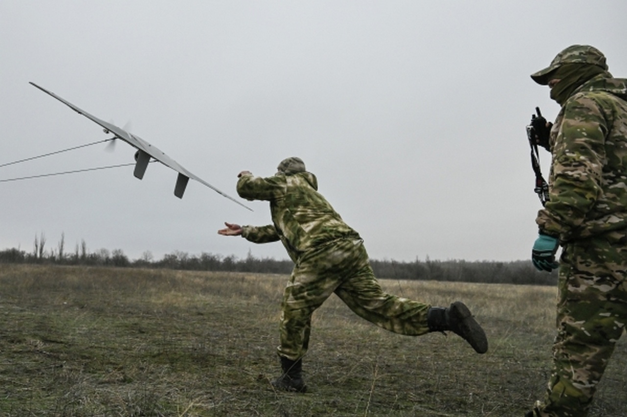 Боевая работа расчёта разведывательных БПЛА «Суперкам» группировки войск «Запад».