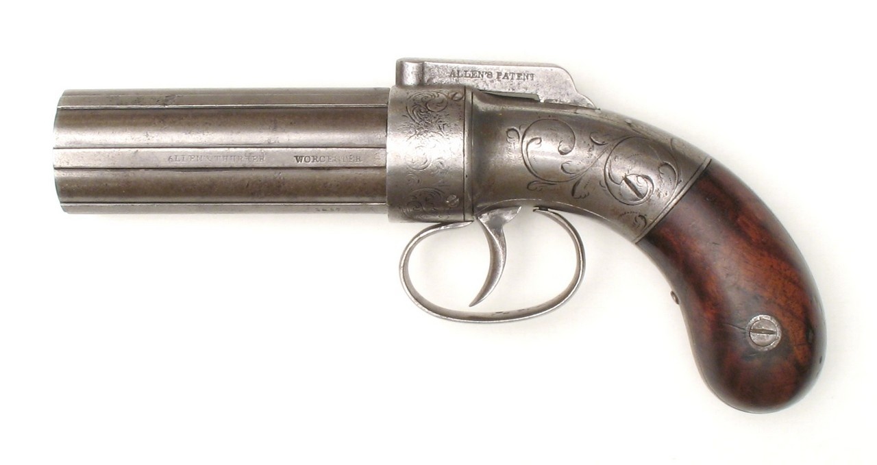 Шестизарядный револьвер Pepperbox от Allen & Thurber (Вустер).