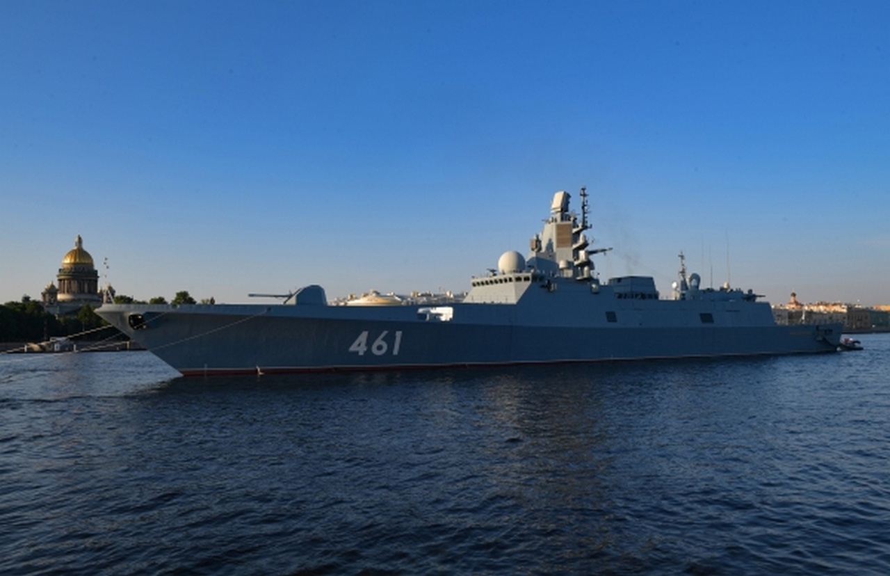 Российский многоцелевой фрегат «Адмирал флота Касатонов», июль 2021 г.