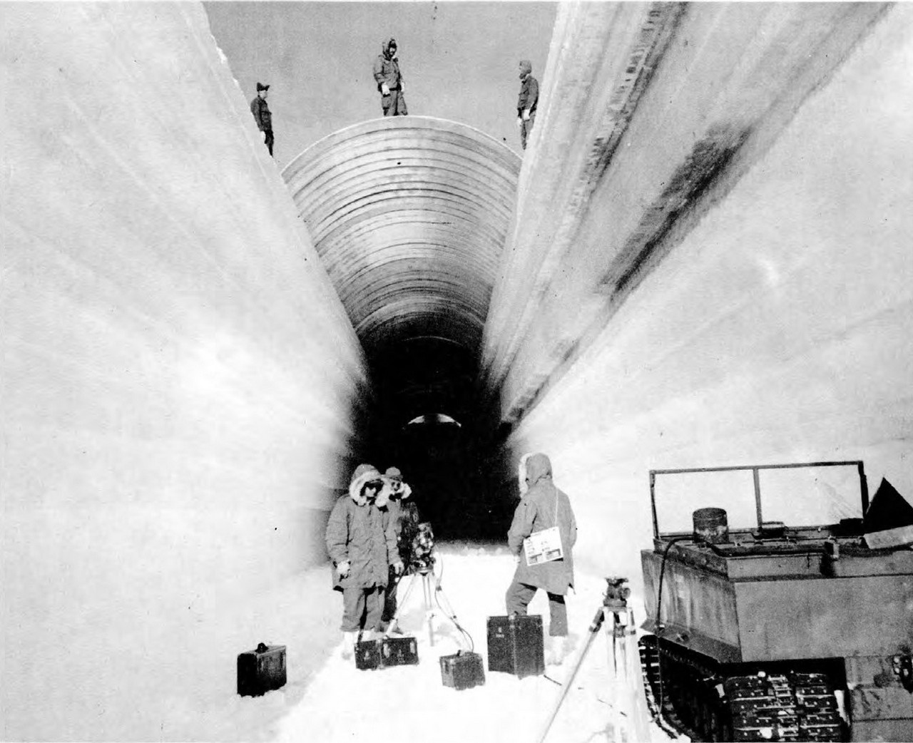 Строительство туннеля на базе Camp Century, 1960 г.