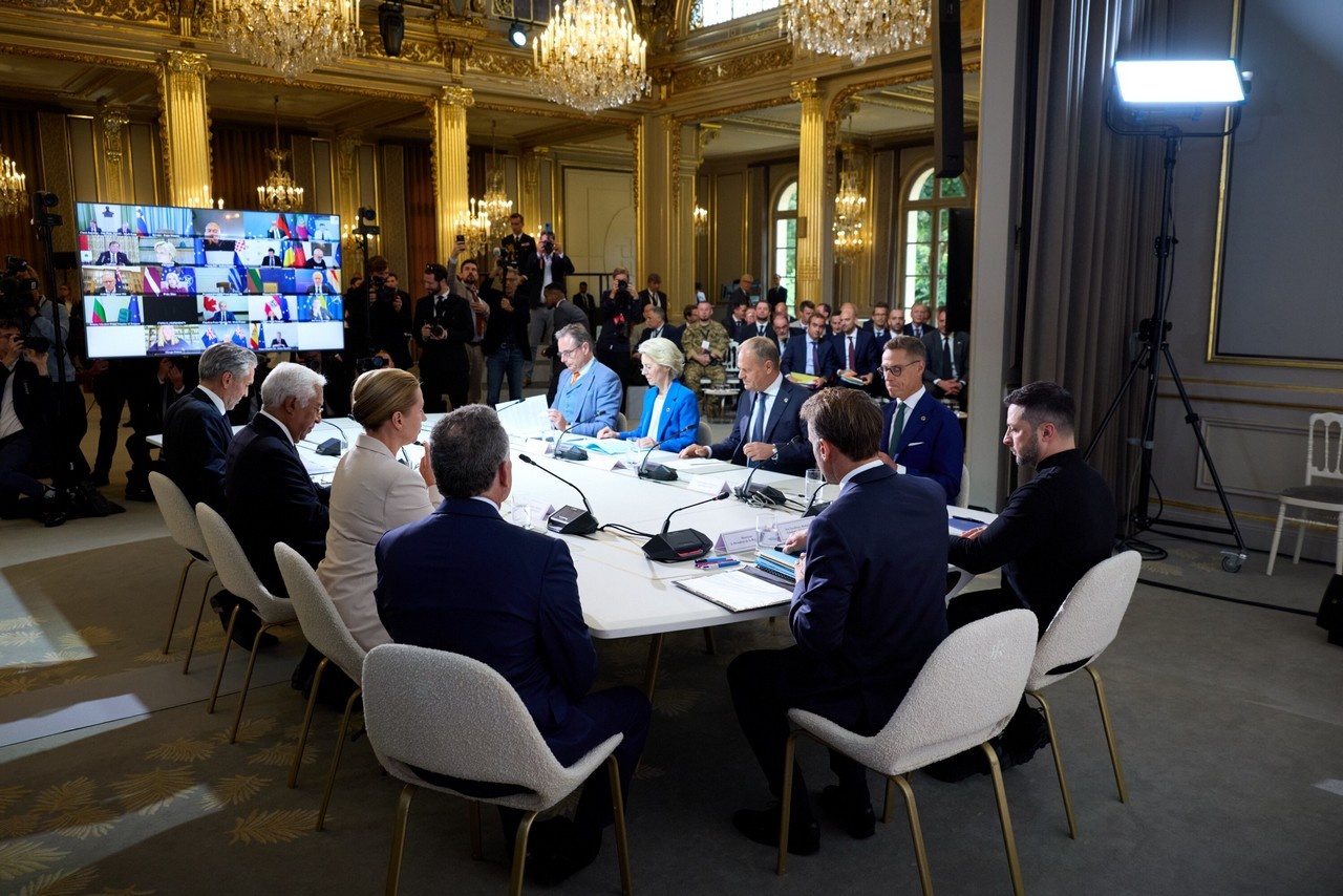 На встрече «коалиции желающих» в Париже, 30 августа 2025 г.