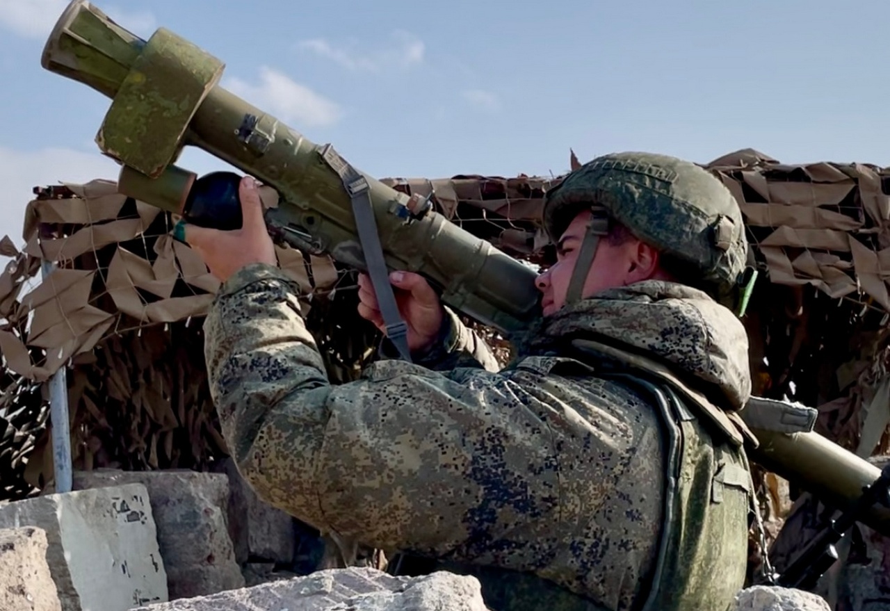 На военной базе ЮВО в Армении прошли занятия по противодействию БПЛА.