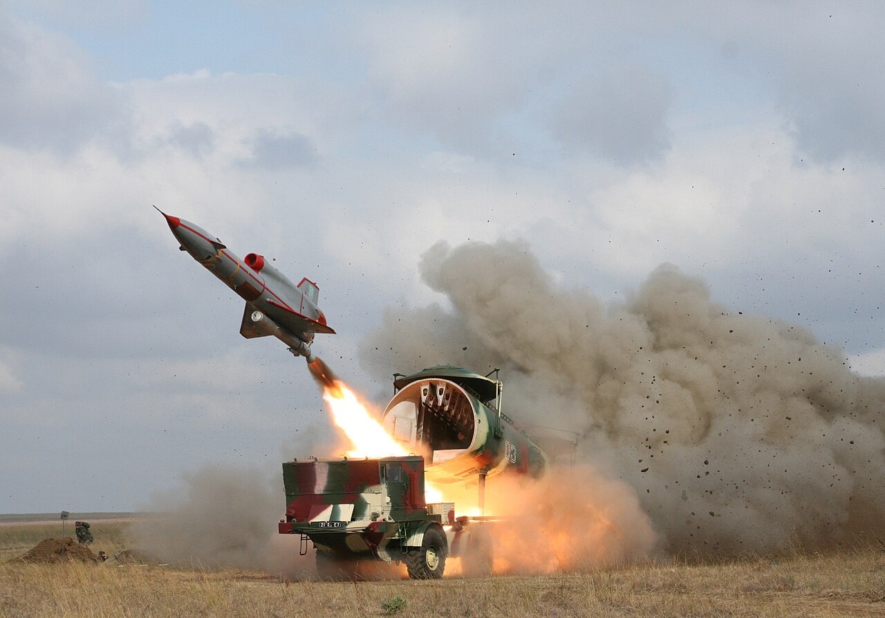 Стартующий украинский БПЛА Ту-143, 2008 г.