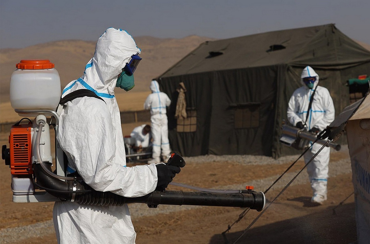 Совместное формирование РХБ защиты и медицинского обеспечения ОДКБ отработало действия по ликвидации источников биологических угроз.