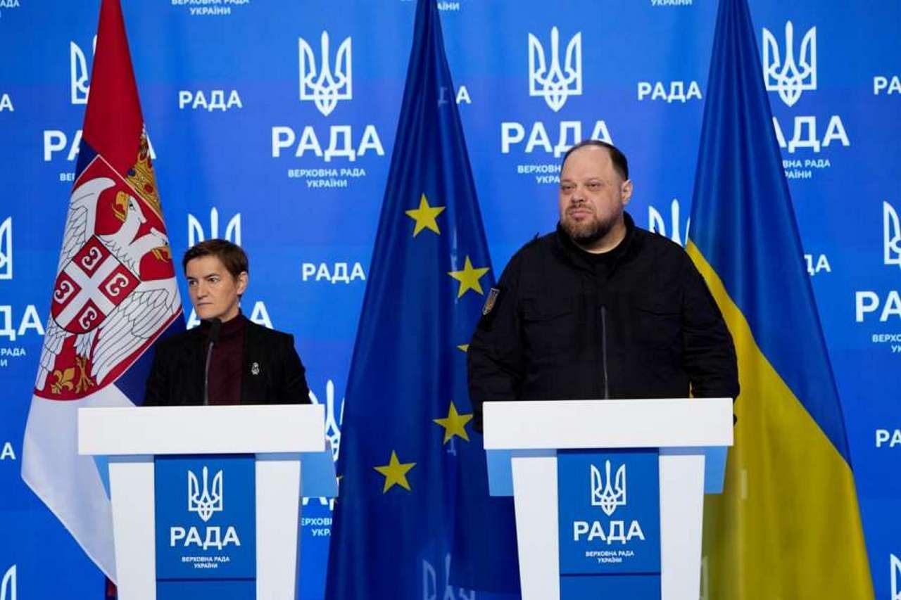 Во время визита в Киев председателя Народной скупщины Сербии Аны Брнабич.