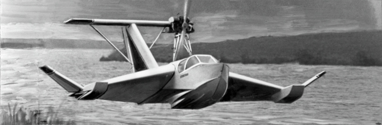 Экспериментальный экраноплан ЭСКА-1.