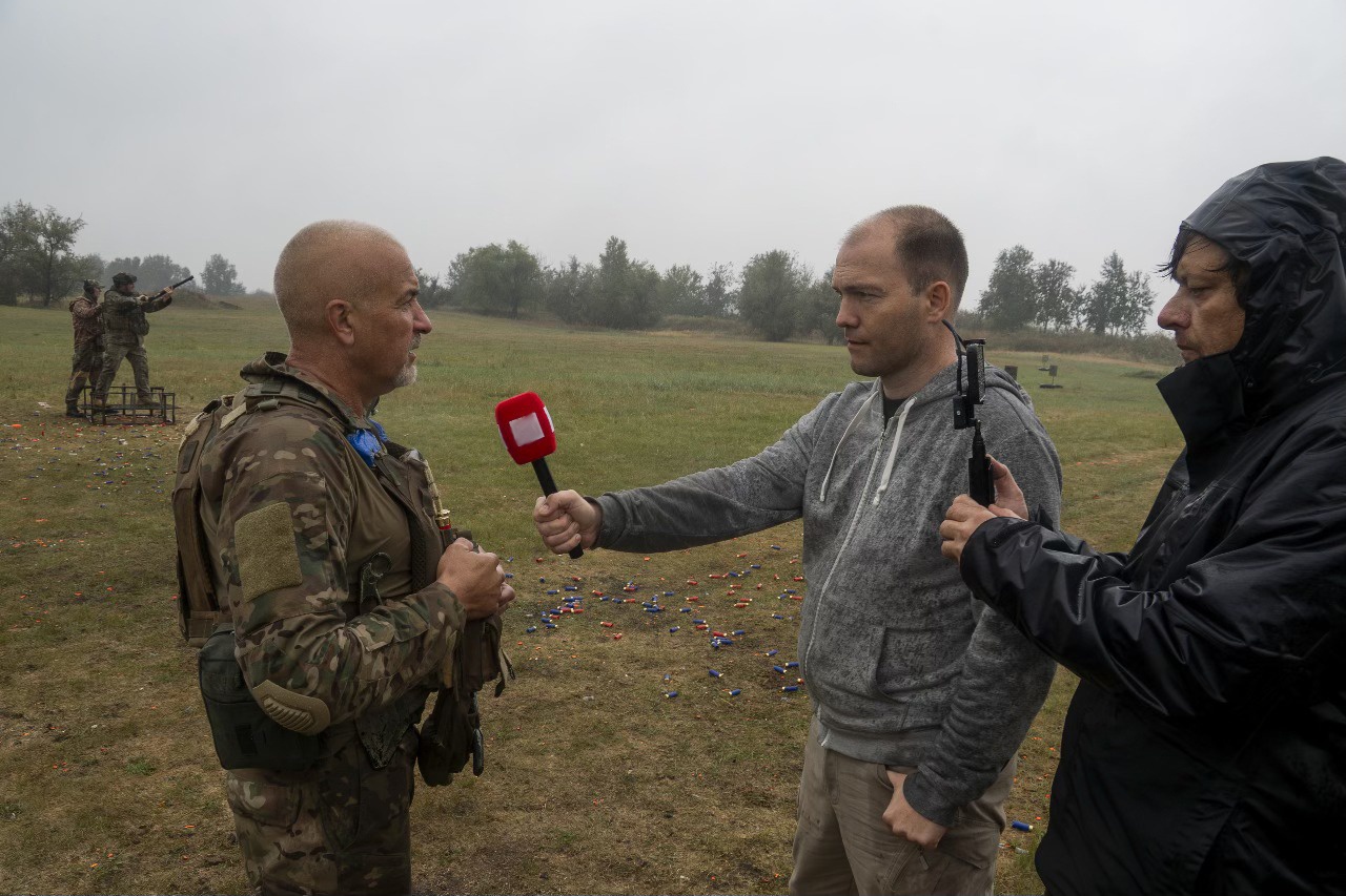 Рёпке в одном из тренировочных лагерей ВСУ.