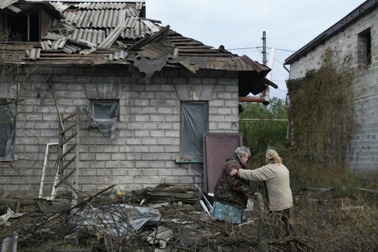 Жилой дом, пострадавший в результате атаки украинских БПЛА.