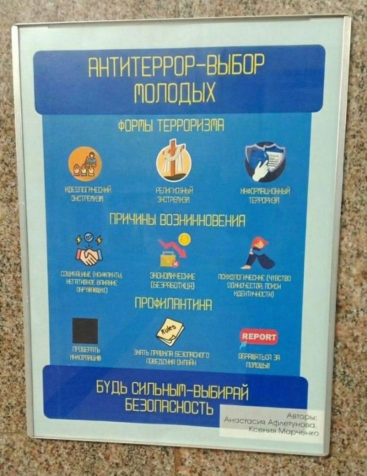 Плакат из Екатеринбурга. Символ, о котором идёт речь - в середине верхнего ряда.