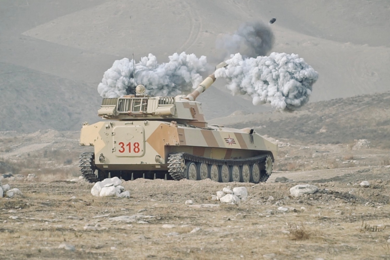 Практические стрельбы из САУ в горных условиях.