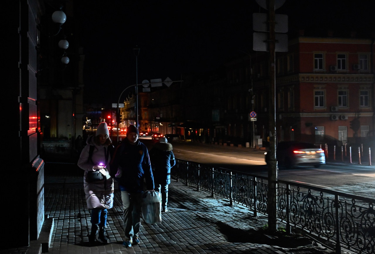 На тёмных улицах Киева.