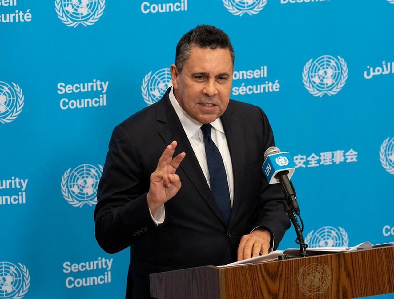 Постоянный представитель Боливарианской Республики Венесуэла при ООН Самуэль Монкада провёл брифинг для журналистов, 17 декабря 2025 г.