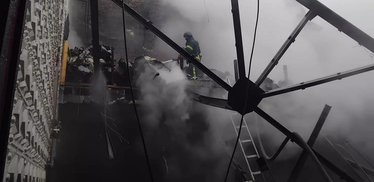 Результат удара в Черниговской области.