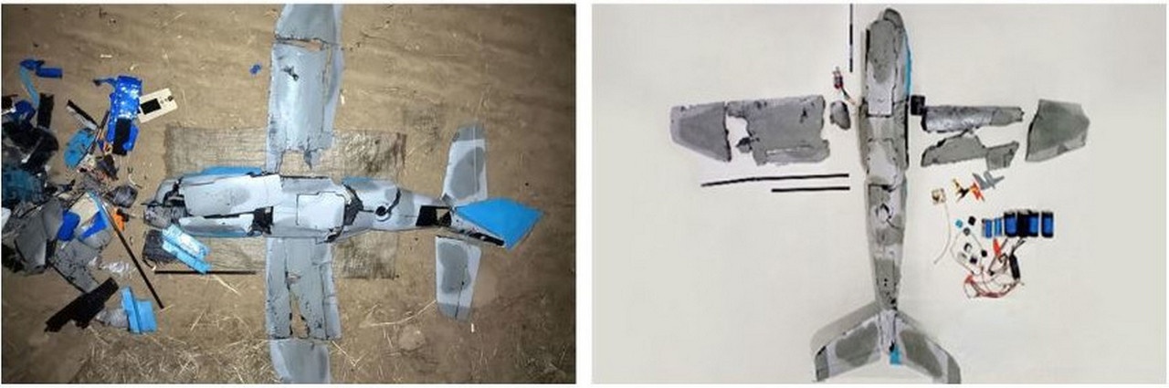 Обломки дронов, представленные северокорейской стороной.