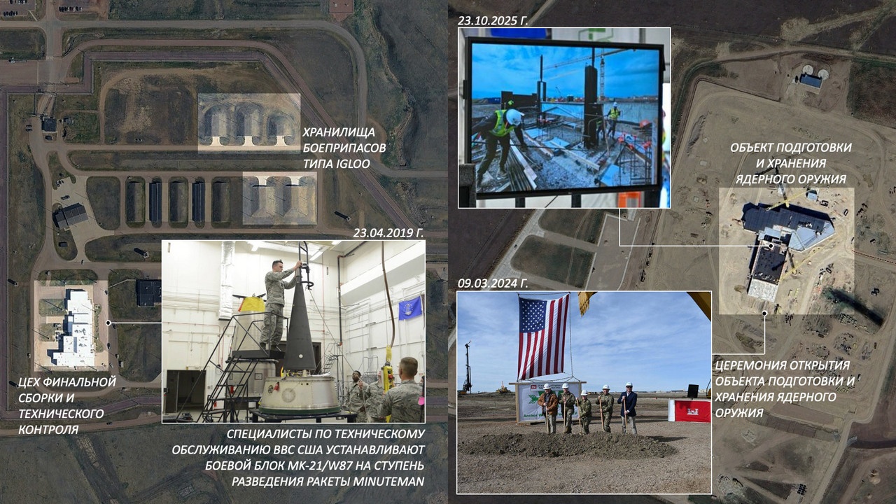 Дублирование мощностей финальной сборки: установка боеголовок на ступень разведения МБР на авиабазе Мальмстром.
