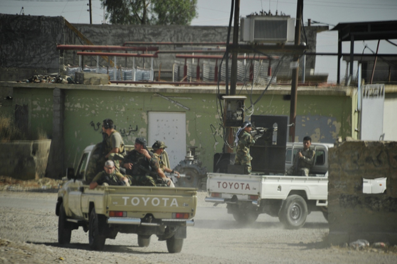 Бойцы курдских вооружённых формирований (пешмерга) в Ираке.