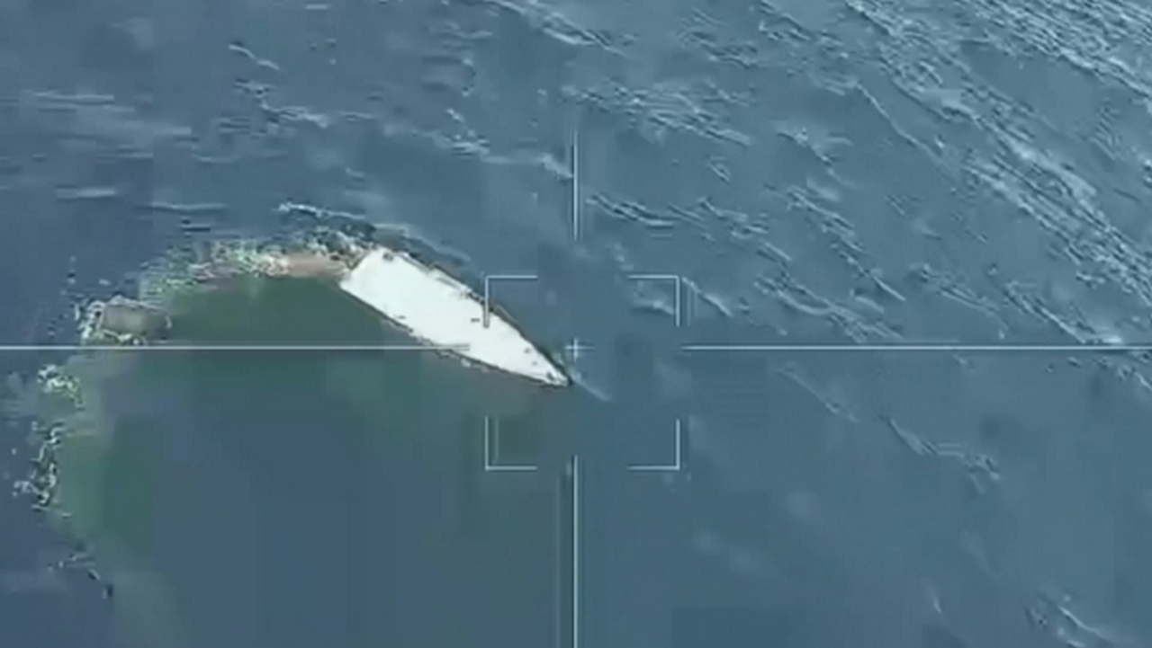 Уничтожение безэкипажного катера ВСУ в Чёрном море.