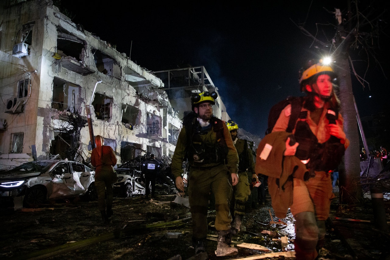 Результат иранского ответного удара по территории Израиля.