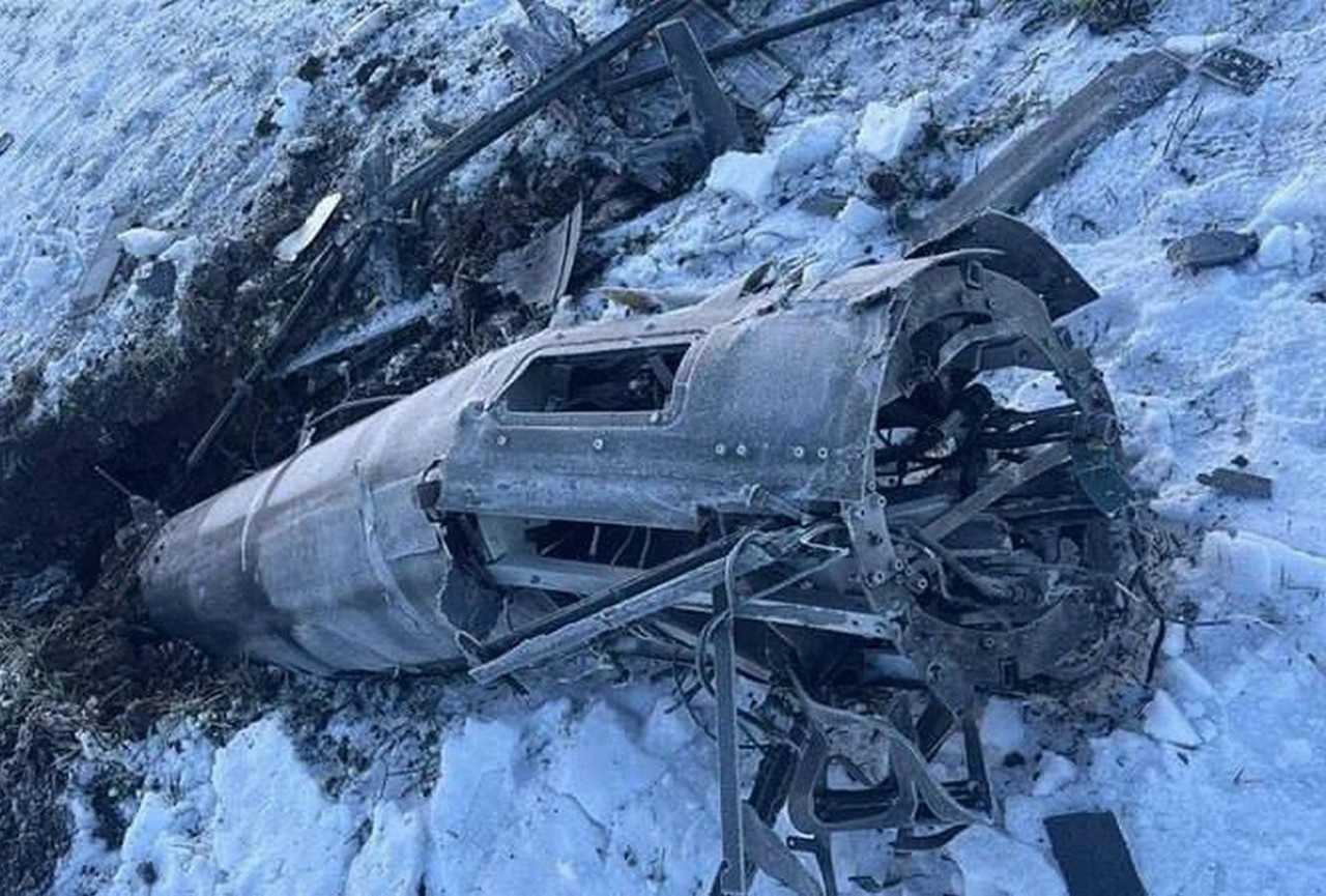 Украинская военная разведка обнародовала фото обломков ударного беспилотника «Герань-5».