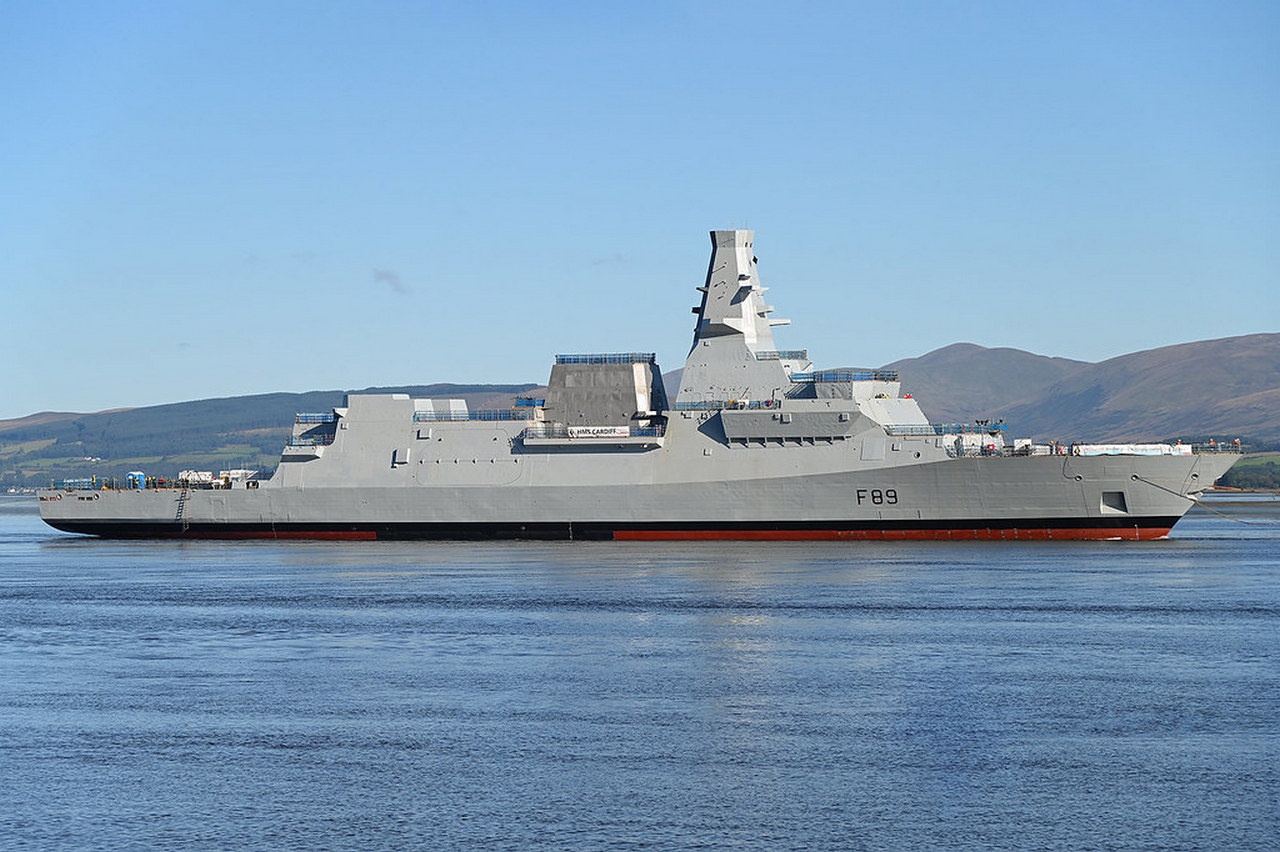Второй из серии фрегатов класса Type 26 HMS Cardiff спущен на воду.