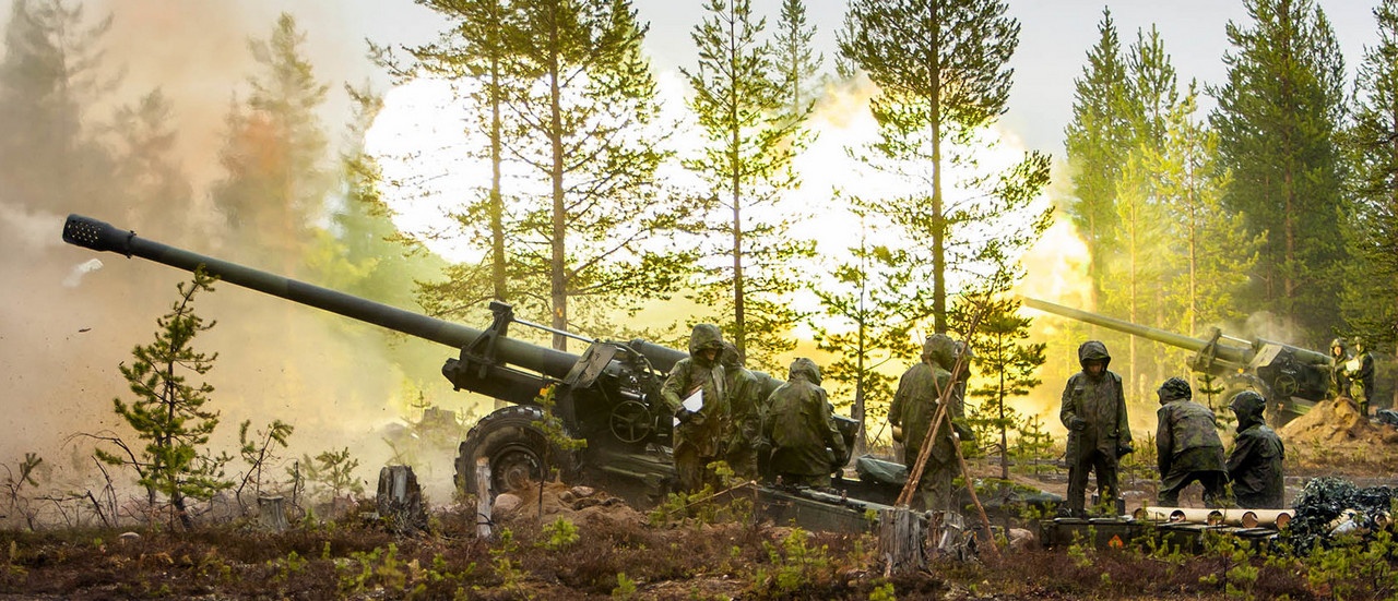 На артиллерийских учениях Northern Strike 26 в Финляндии.