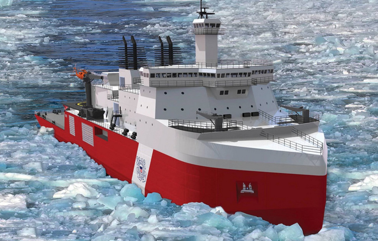 Художественная визуализация перспективного ледокола Polar Security Cutters.