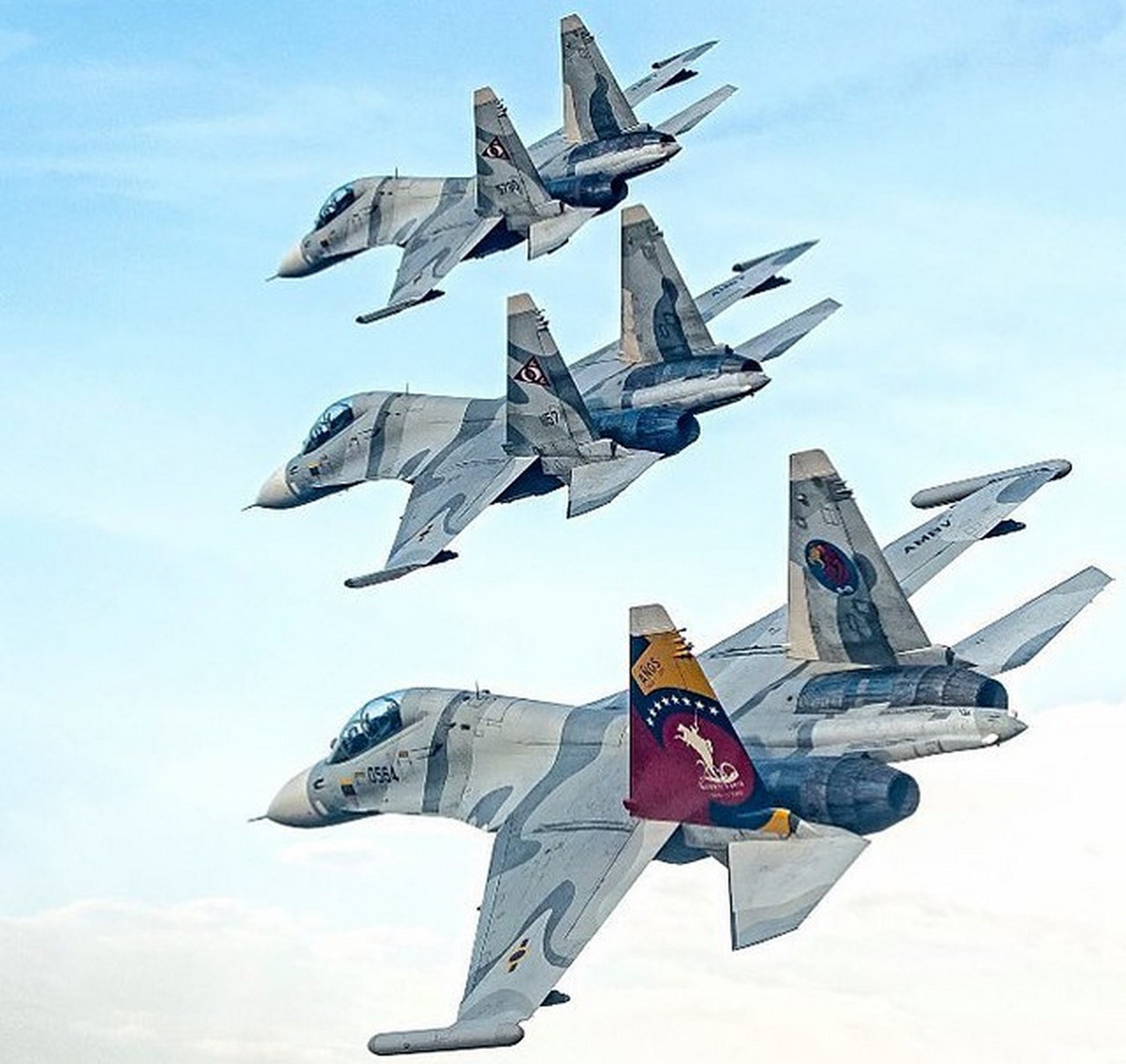 Истребители Су-30МК2В ВВС Венесуэлы.